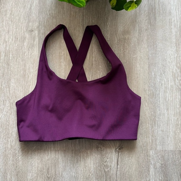 New Girlfriend Collective Plum Simone High Support Bra size Small - Picture 2 of 7
